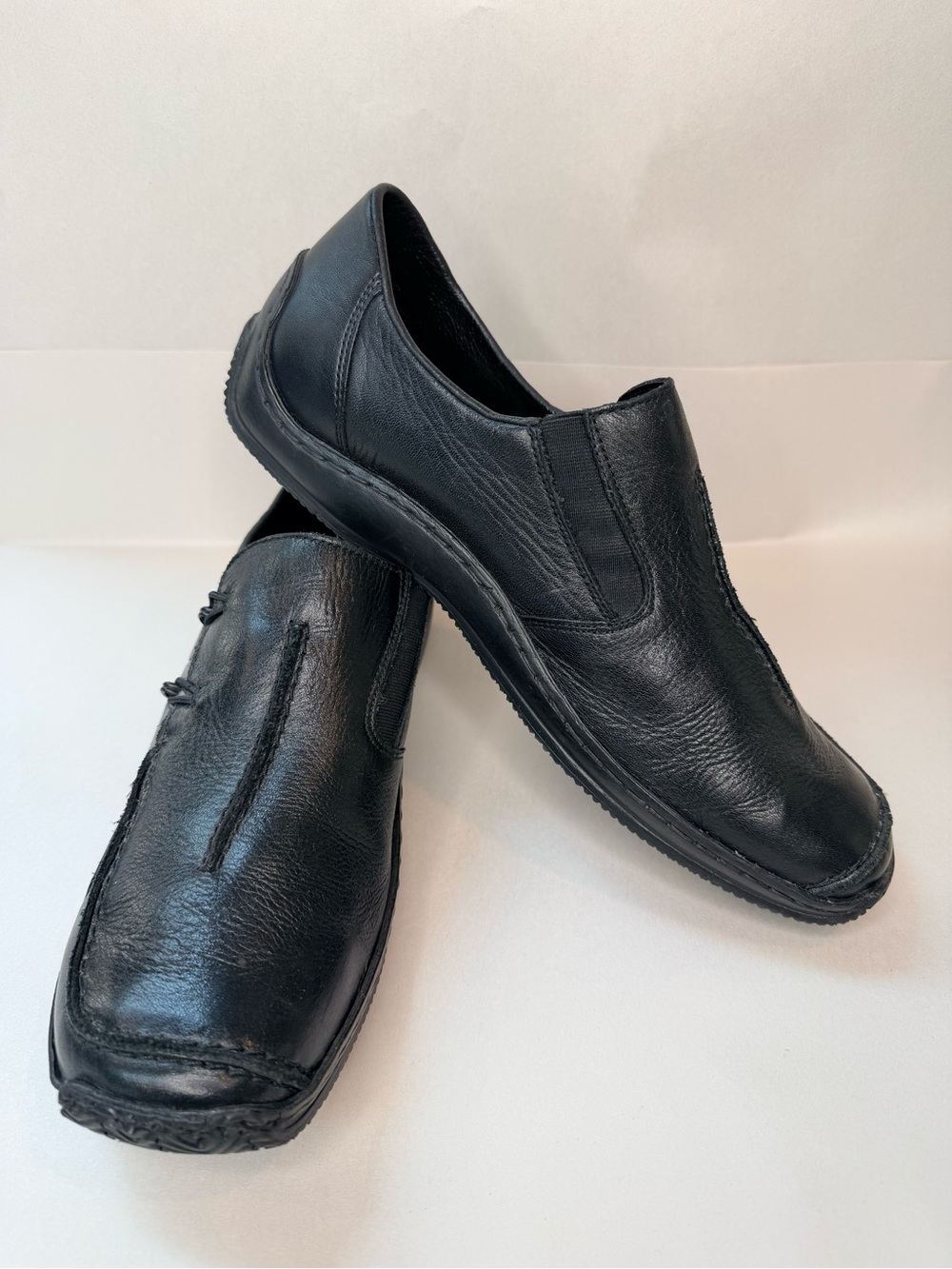 Rieker Celia 51 Black Leather Slip On Loafer Shoes Womens Size 40 Casual Comfort